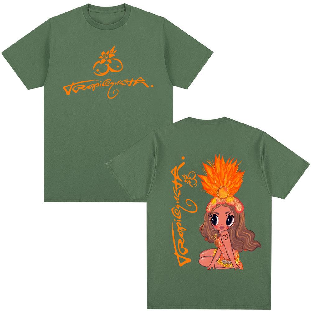 

Karol G Tropicoqueta 2025 Album Tshirt Unisex Women Clothing Fashion High Quality Tshirts Cute Kawaii Casual Cotton Tee Shirts 4XL