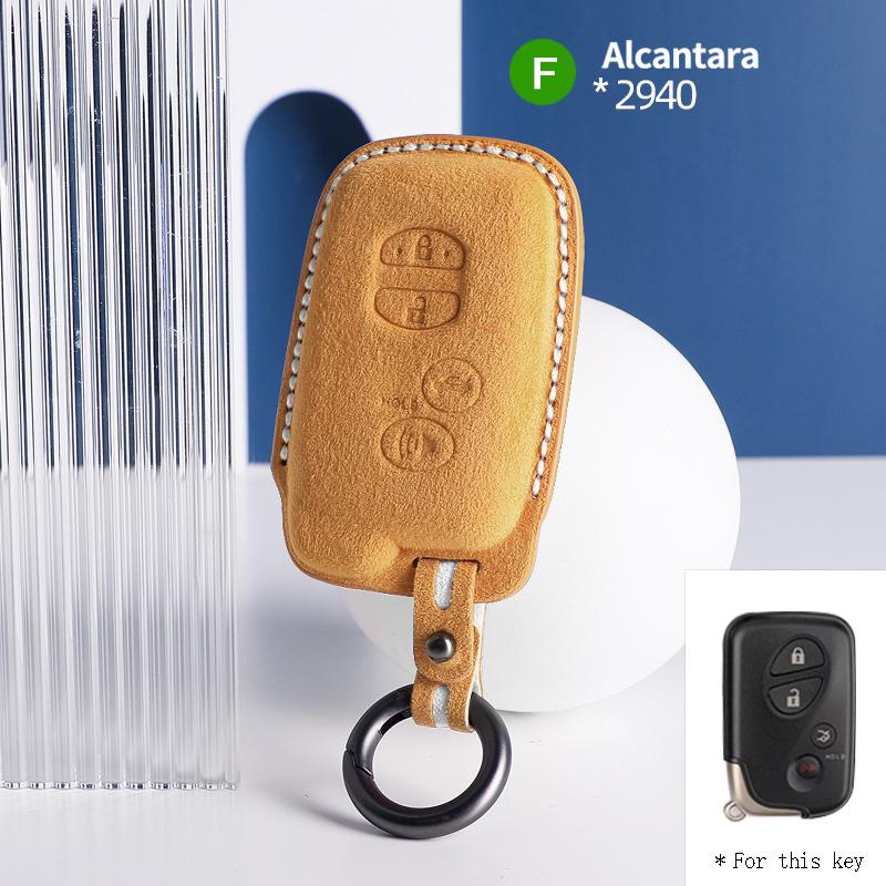 Suede Car Key Case Cover Key Caver FOR For Lexus LX470 GS450h IS350 SC430 LS460 ES350 4 Button Keychain Accessories
