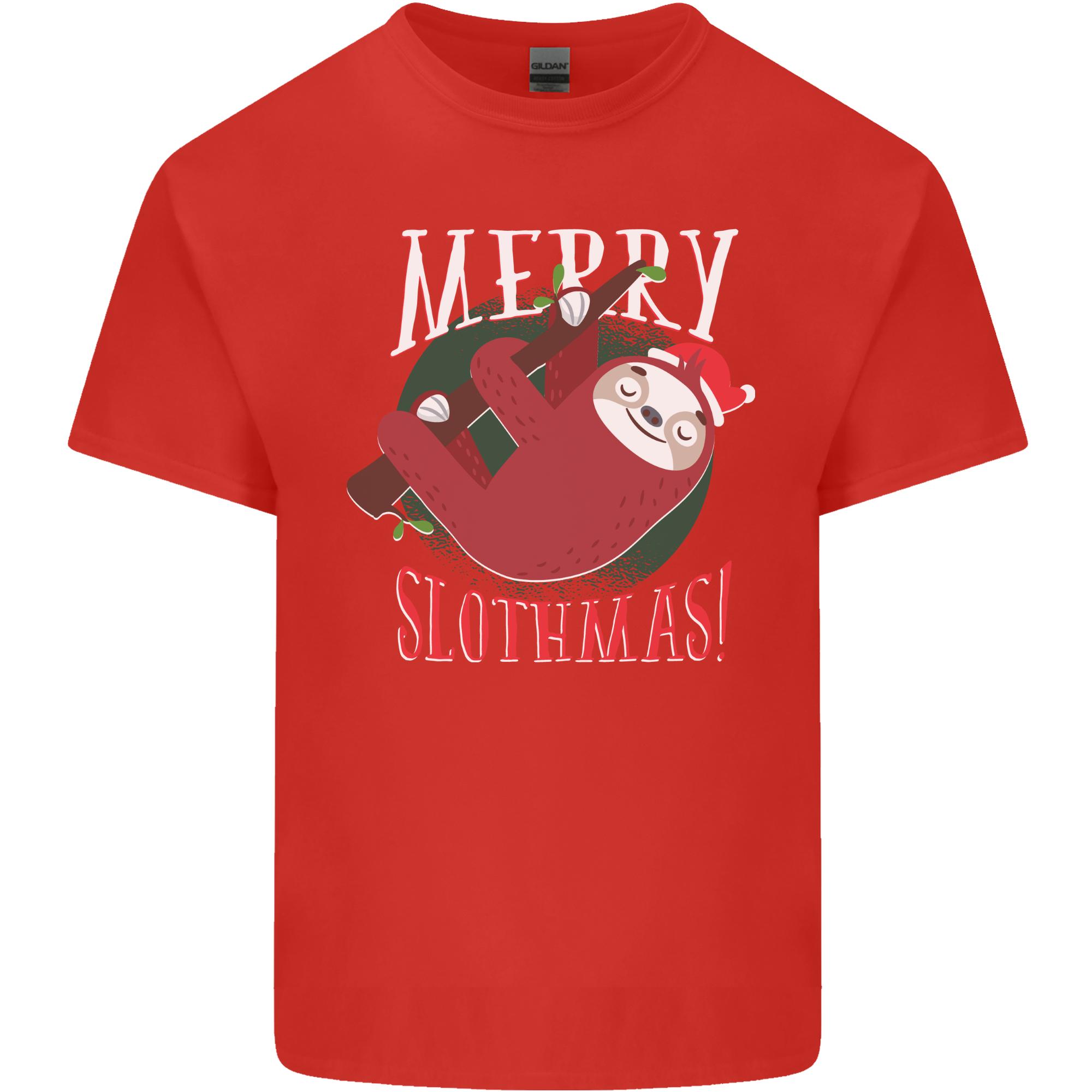 Merry Slothmas Funny Christmas Sloth Xmas Unisexs Light Cotton TShirt S