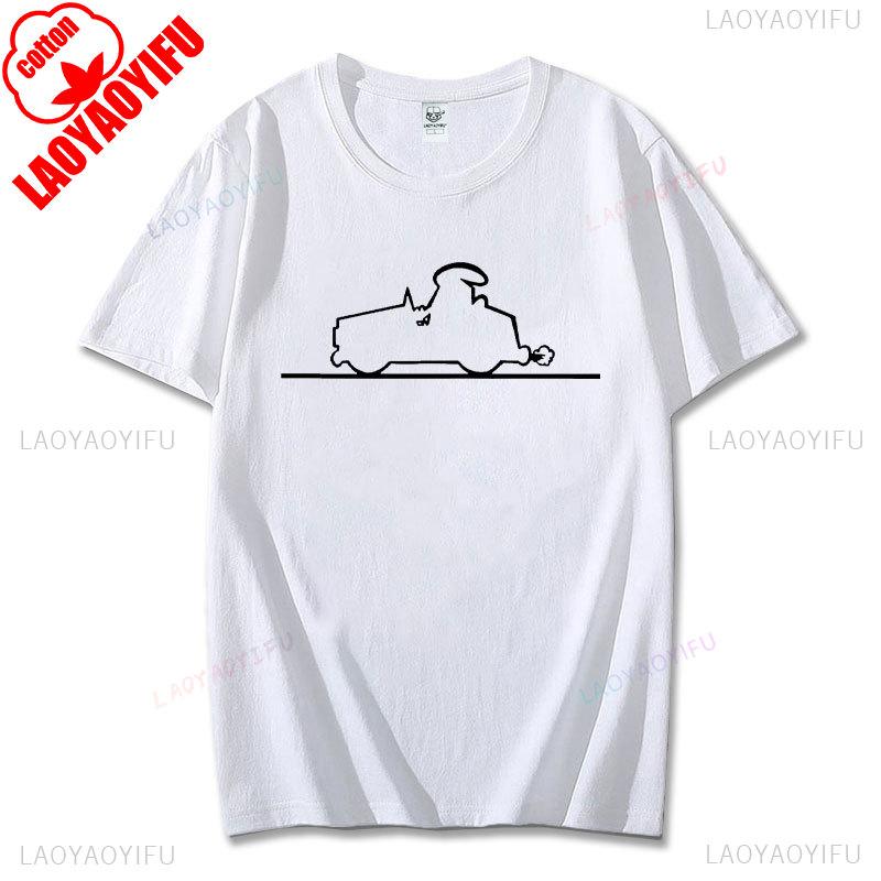 Happy La Linea Summer Casual T-Shirts Men Round Neck Graphic T Shirt Badum Linus Lineman Short Sleeve Tees Fashion Cotton Tops