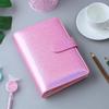 Laser Glitter Macaroon A6/A5 PU Leather DIY Binder Notebook Cover Diary Agenda Planner Paper Cover School Stationery