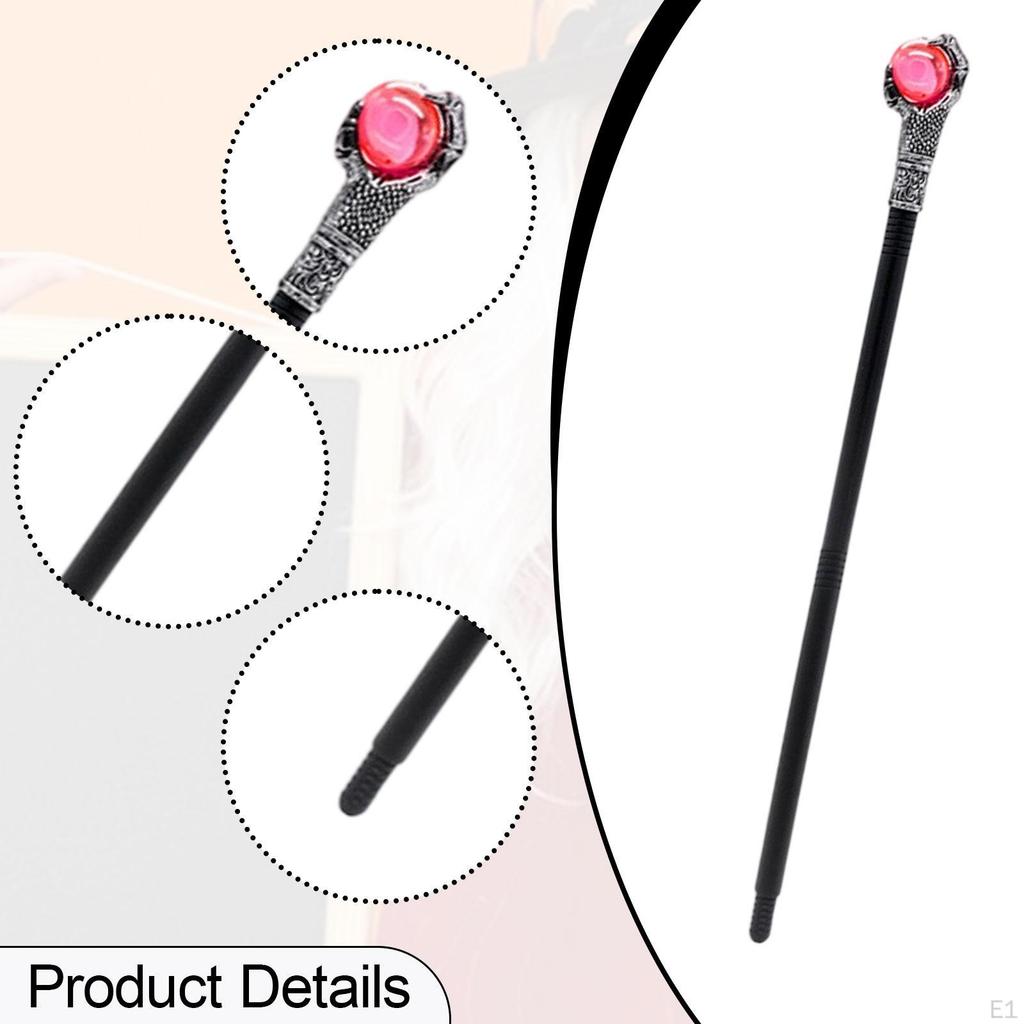 Halloween Costume Walking Cane for Festivals Stage Performance Show Birthday Red Color Ball