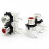 1Pcs 2/4/6Holes Stereo Audio Jack High Quality Golden Connector 90/180 Degree Sealed Av Audio Female Input Socket
