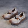 Johnature Genuine Leather Soft Sole Retro Slip-on Shoes Casual Soft Cowhide Women's Flat Shoes