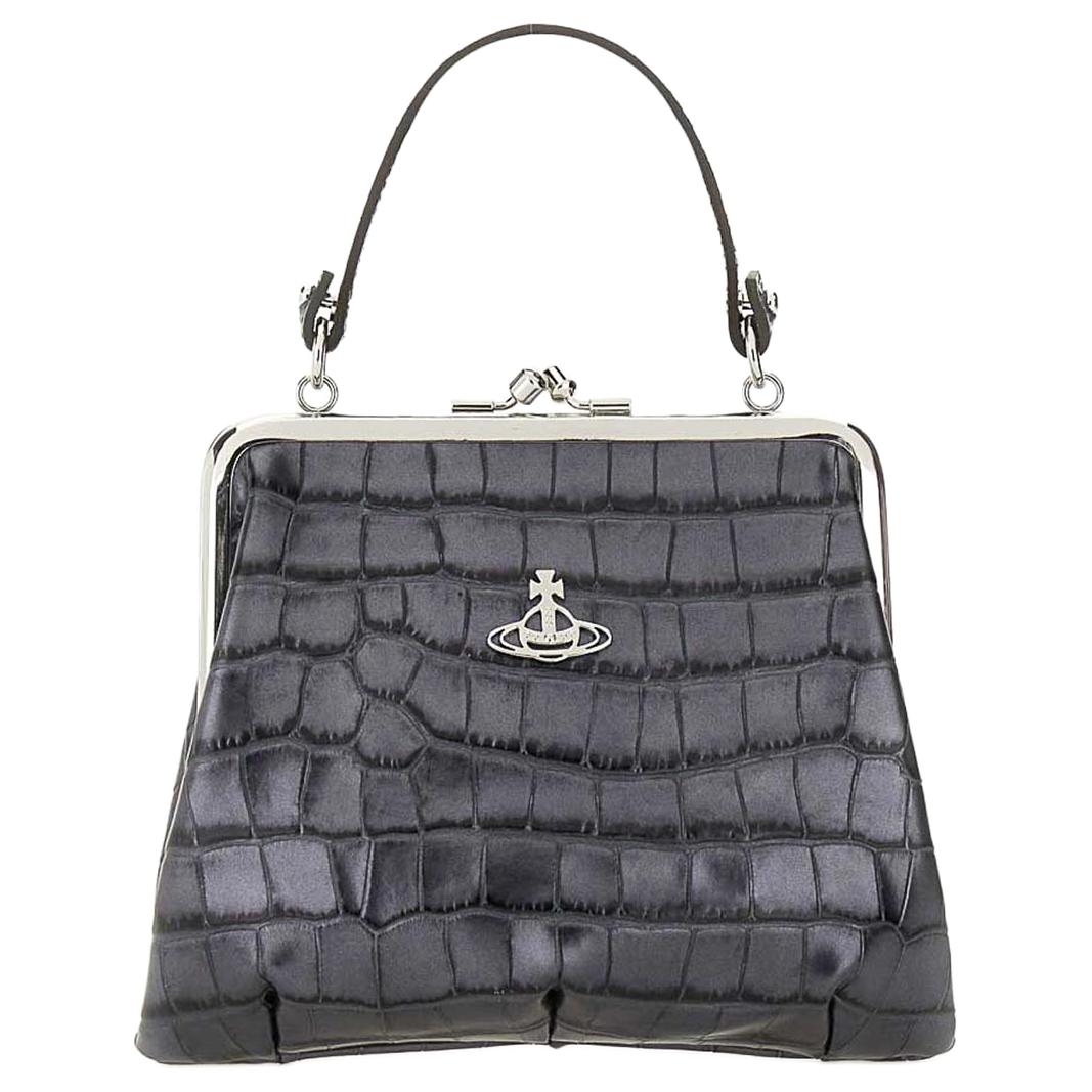 

Vivienne Westwood Classic Saturn Logo Leather Tote Bag Women handbags Black 4B010006WL00A2N405 Basic Set (Bag+Dust Bag)