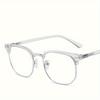 2pc Anti Blue Light Glasses Fashion Square Radiation Protection Eyeglasses HD Computer Metal Eyewear for Women and Men