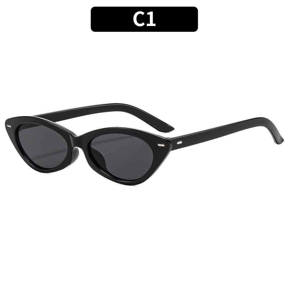 Women s sunglasses - unisex retro small frame polygonal cat-eye sunglasses