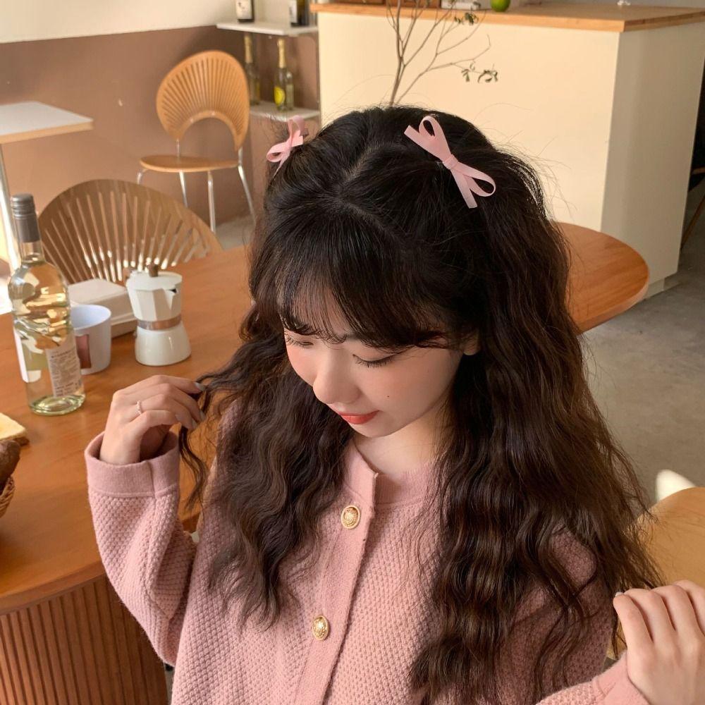2pcs Sweet Ballet Ribbon Bow Hairpin Headwear Bang Clip New Bowknot Hair Clips  Girls