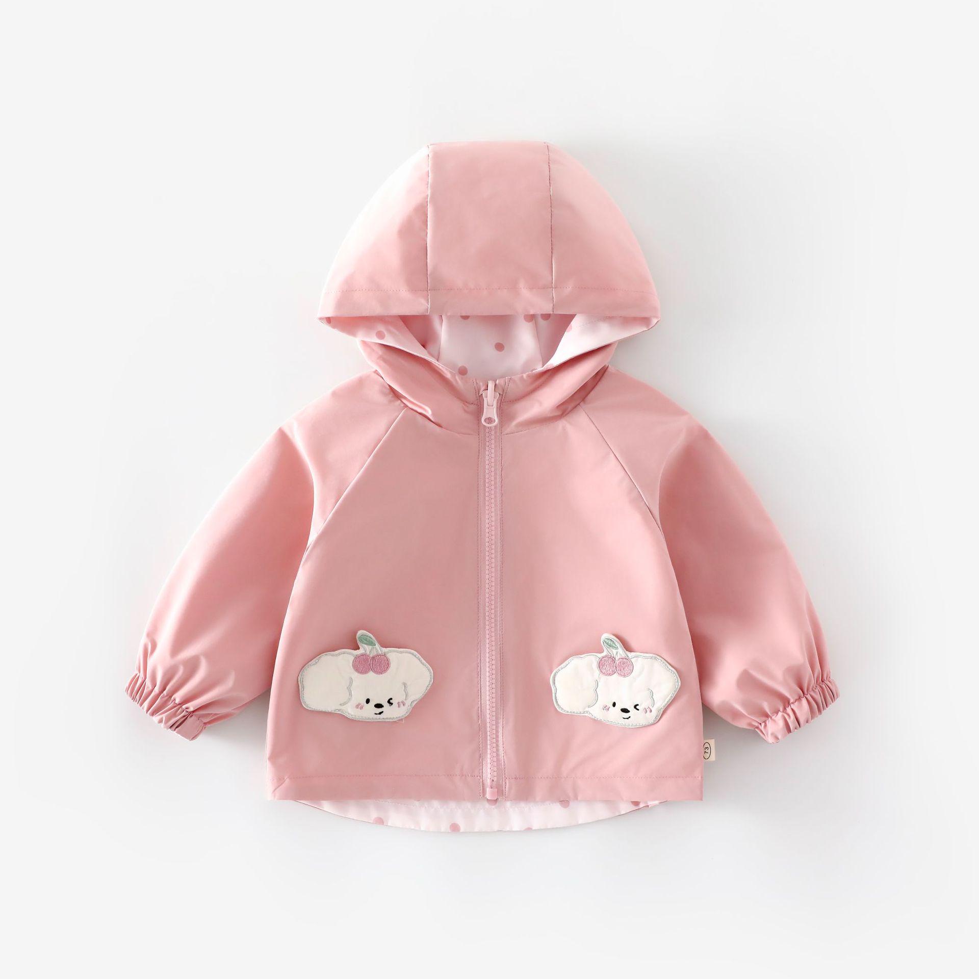 

2025 Kids Reversible Jacket: Autumn Polka Dot for Girls & Plaid for Boys - Trendy Korean Style 120 розовый