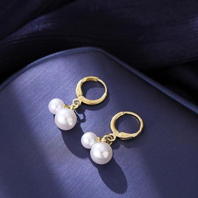 Koreanische schlichte Perlenohrringe - Elegante tägliche Begleiter für Frauen