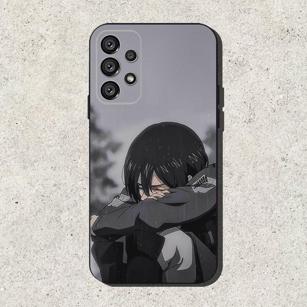 Attack On T-Titan Mikasa Phone Case For Samsung S25,S24,S21,S22,S23,S30,Ultra,S20,Plus,Fe,Lite,Note,10,9,5G Black Cover