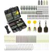 217Pcs Carp Fishing Kit Clip Quick Change Snap Swivel Tail Sleeves Carp Fishing Terminal Fishing Accessories for Carp Rig