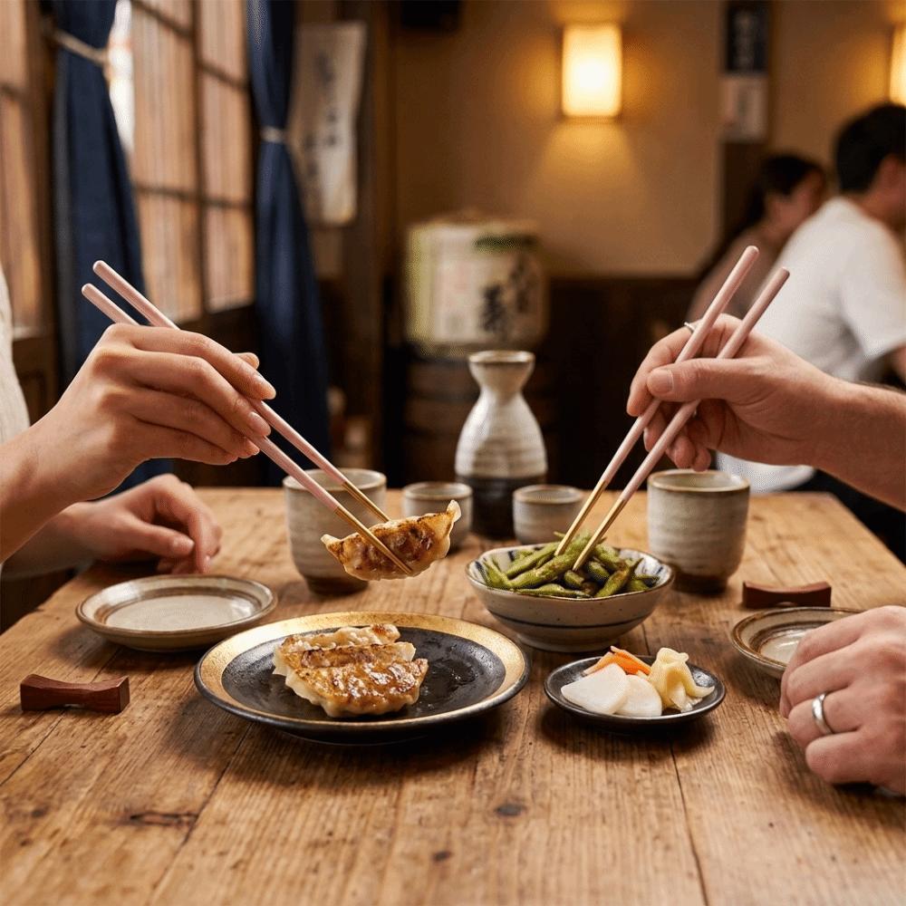 Anti-slip Strip Chopsticks Rustless Steel Dining Chopsticks Food Chopsticks Lunch Box Matching