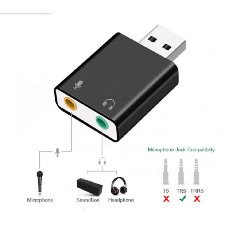 USB-Kopfhörerkonverter ohne Treiber, USB-zu-3,5-mm-Computer-Audiokabel, Apple-Mikrofonadapter, externe Soundkarte