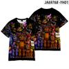 Anime Five Nights At Freddys T Shirt Vintage Washed T-shirt Graphic Print TShirt Summer Retro Short Sleeve Tees