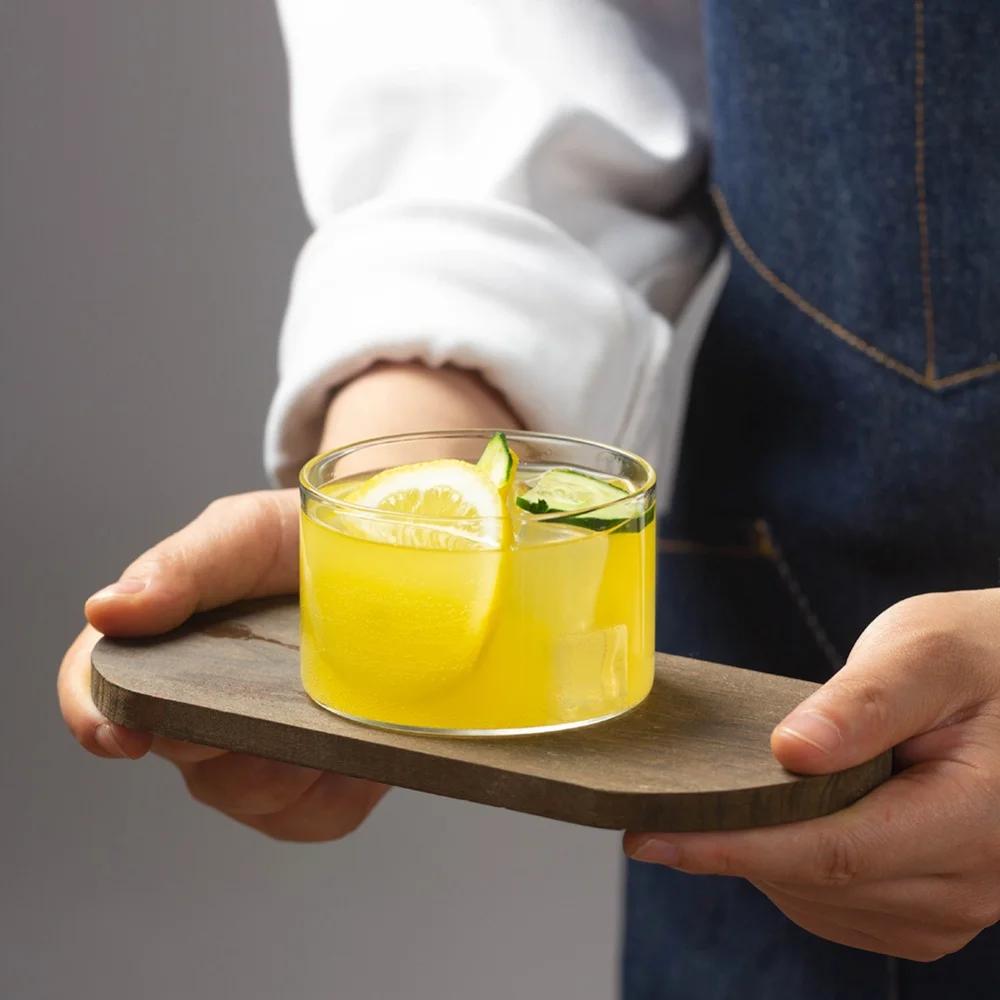 1PC Transparent Glass Cylinder Dessert Cups Drinking Cups Mousses Cake Container Ice Cream Cup For Wedding Party Decoration