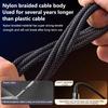 240W Super Fast Charging Cable USB C Interface Nylon Braided Transparent Type C High-speed Charger Wire Fast Charging Data Cord