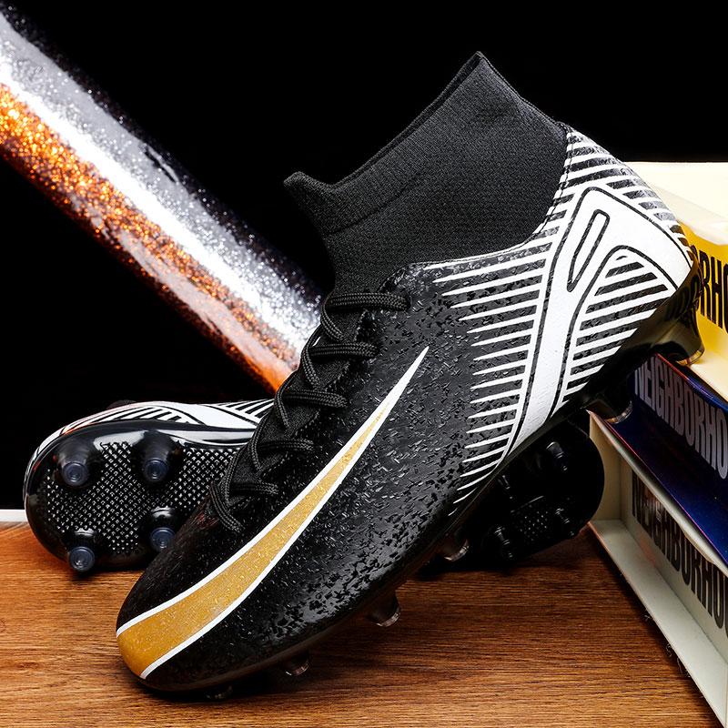 Wysokie Buty Piłkarskie Męskie Duży Rozmiar 47 Treningowe Sportowe AG Długi Kołek TF Złamany Kołek Buty Piłkarskie Siatkowa Podszewka Gumowa Podeszwa