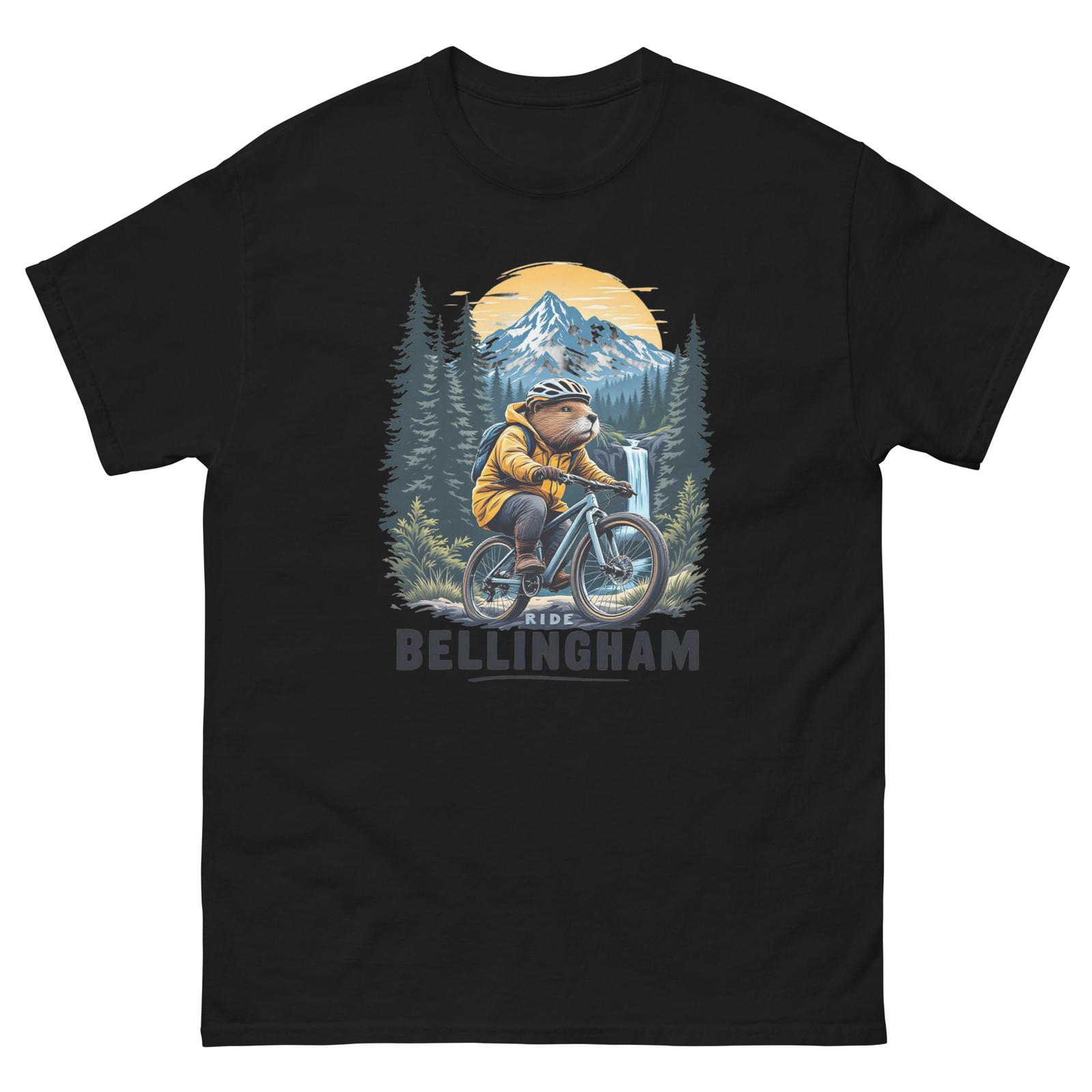 Ride Bellingham Beaver Fun USA Bike Cycling Animal T-Shirt XXXXL