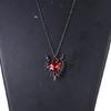 Sophisticated Thorn Heart Pendant Necklace Crystal Embellished Choker Stylish Clavicle Chain Accessory for Women