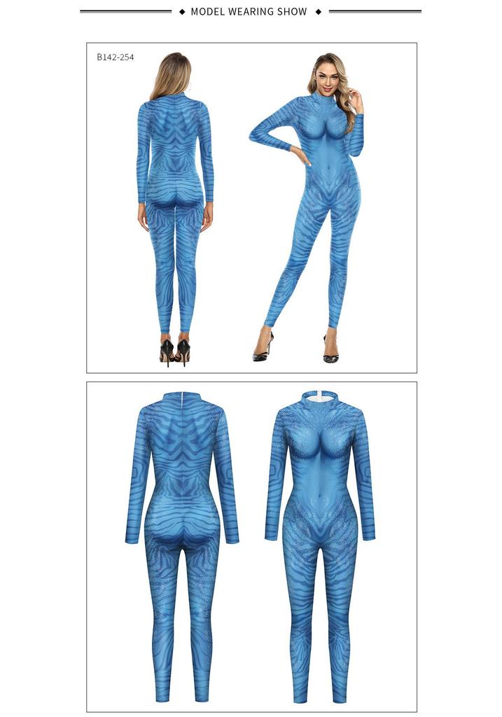 Avatar-Inspiriertes Halloween-Cosplay-Jumpsuit