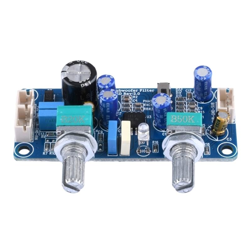 Low Pass Filter Bass Subwoofer Pre-AMP Amplifier Board Featuring NE5532 Chip And Adjustable Tone For Amplifiers