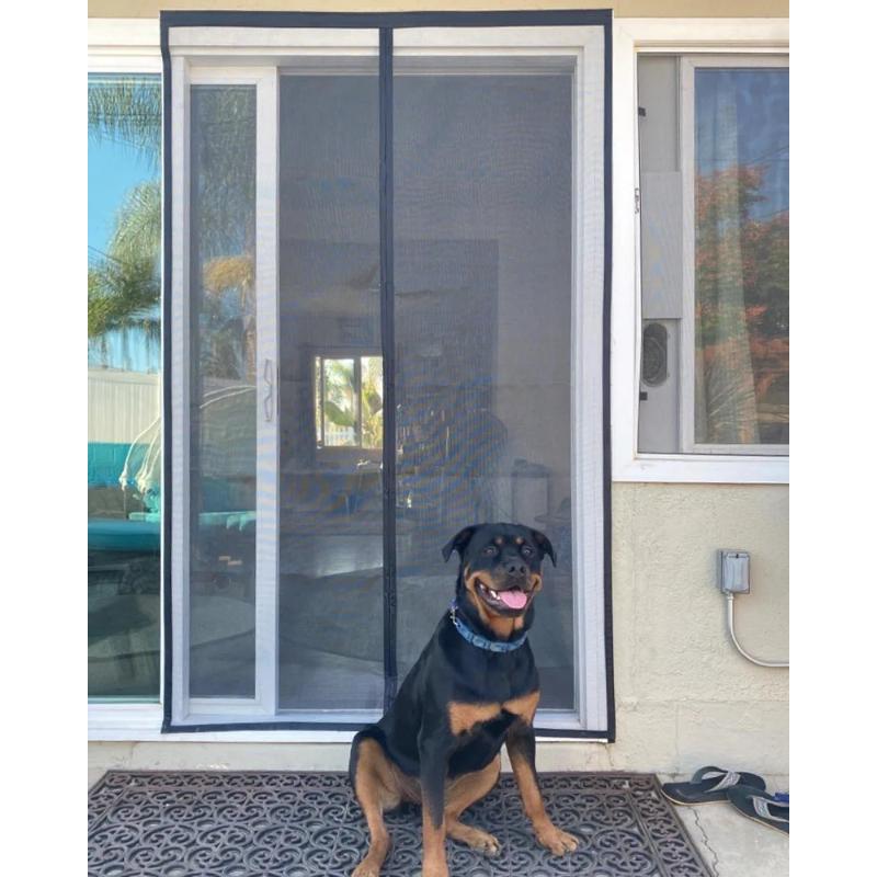 Strong Magnetic Door Mosquito Net Screen Mesh Custom Size Black,White,Gray Curtain Fly Insect Auto Closing Invisible for Outdoor