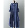 Vintage Women Long Sleeve Plaid Vestidos Sundress Casual Clothing Summer Dresses