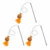 3Pcs Funny Halloween Cat Toys Halloween Style Interactive Play Halloween Cat Wand Toy Plastic Rod Durable Cat Toy Pole