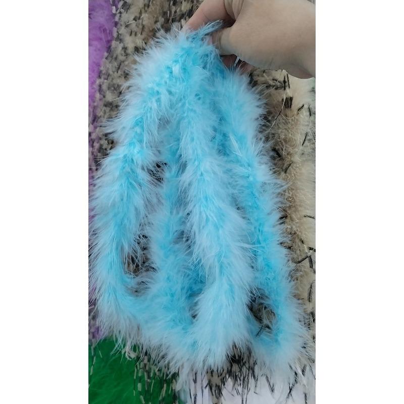 

Feather Strip Flat Top Wedding Festival Diy Decorative Toys Crafts Stage Clothing Performance Feather 2 Meters 10pcs озеро синього кольору
