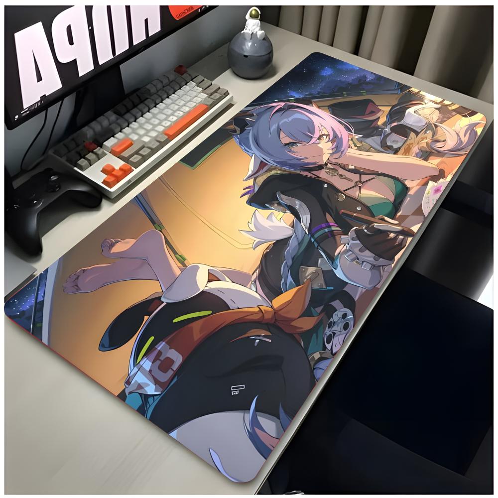 Game Character Zenless Zone Zero Lucia Mouse Pad Large Gaming Mousepad With Thick Stitched Edge Nonslip Desk Mat