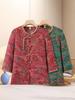 Retro Chinese-Style Seven-Sleeve Tang Suit Shirt for Middle-Aged & Elderly Women