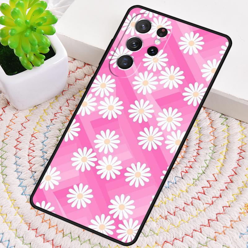 Daisy Flower Full Screen Phone Case for Samsung Galaxy note 10 pro S26 Ultra S23 S24 FE S25 S21 S22 PLUS shockproof Cove