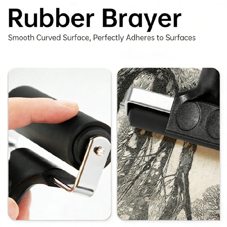 Practical Plastic Printing Roller With Uniform Ink Coverage Great For Professional Artists