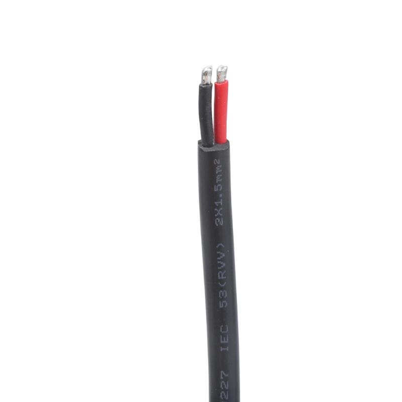 5.5x2.5mm Single Male with Pigtail Bare Wire Open End Power Cord Bare Connector for CCTV Camera DVR LED Strips