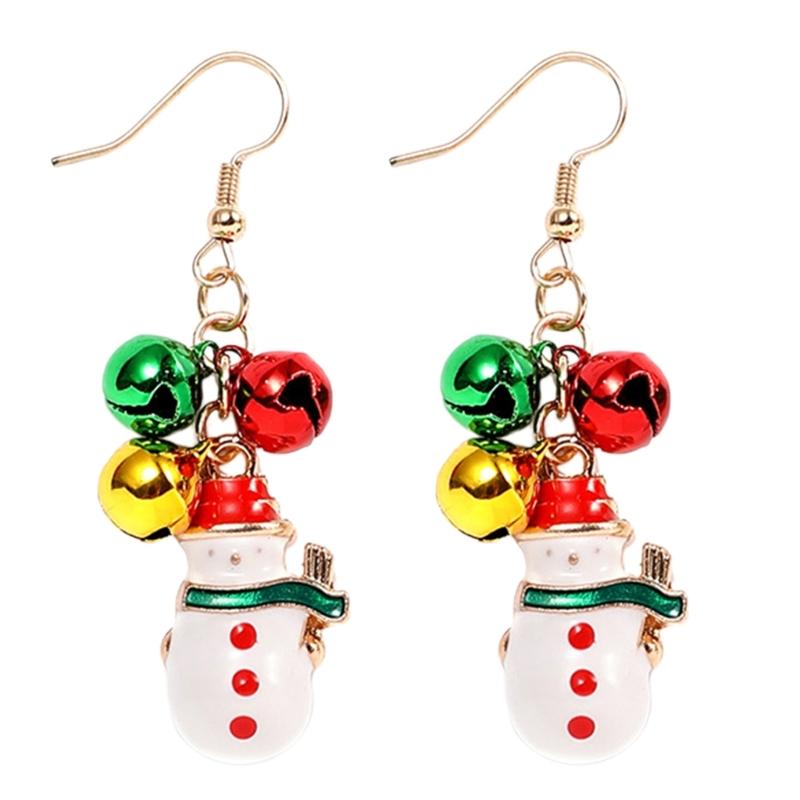 Colorful Earrings Christmas Dangle Earrings Cute Ear Pendants Alloy Material Ear Jewelry Christmas Earrings for Party