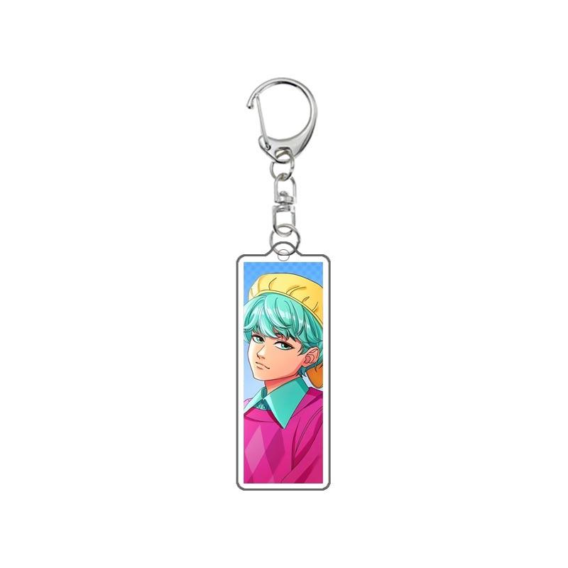 Demon Hunters Huntrix Kpop Saja Boys Acrylic Keychains Jewelry Rumi Zoey Jinu Mira Acrylic Pendant Keyring Decoration Fans Gifts