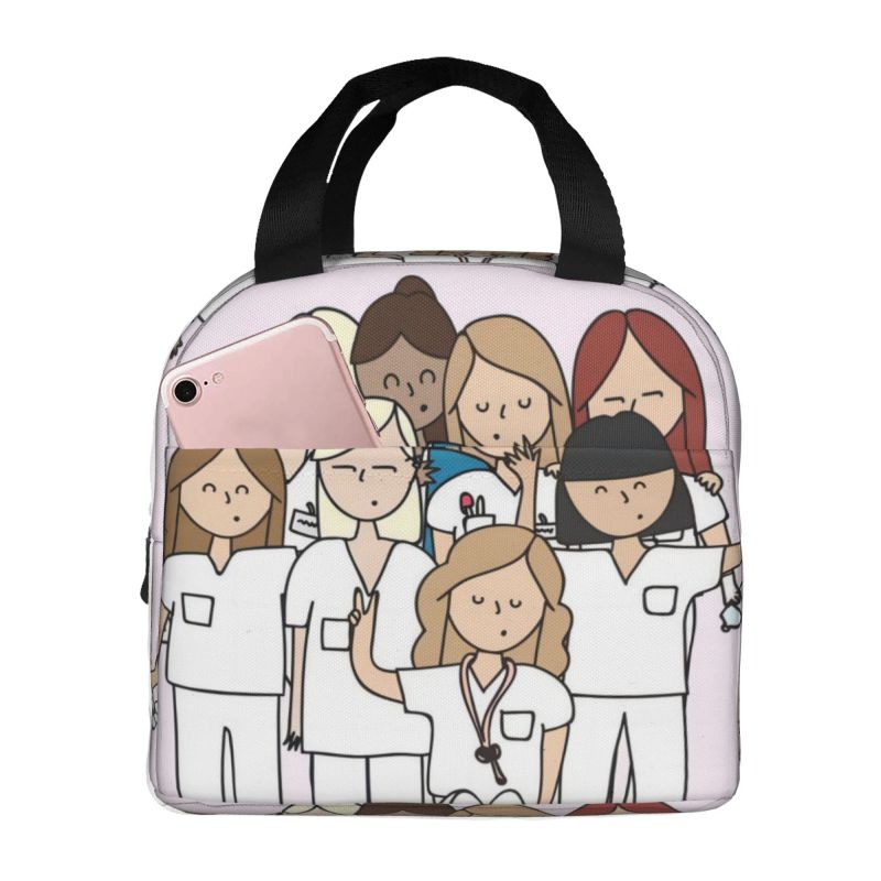Enfermera En Apuros Doctor Enfermera Fiambrera para Mujeres Multifunción Buceo Buceo Refrigerador Térmico Bolsa de Almuerzo Aislada para Alimentos Oficina