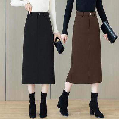 Woolen High Waist A-line Bodycon Skirt - Winter 2025 Collection