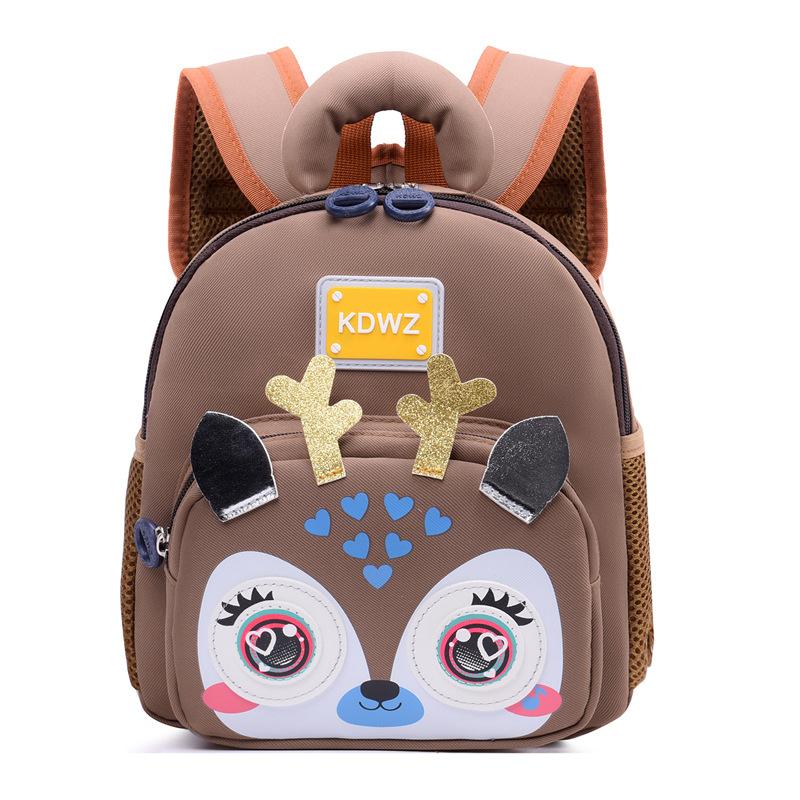 Schoolbag: Kindergarten Backpack, Cartoon Animal, Small Class, Small Class, Backpack for Children Aged 1-1, Lightweight School Kids' Backpack