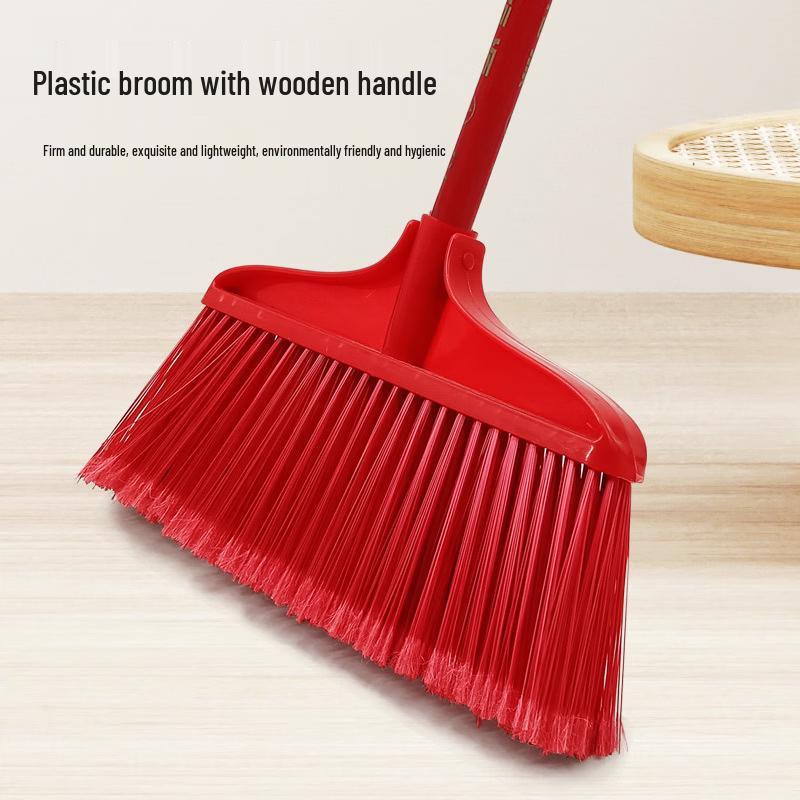 Household Stiff-Bristle Plastic Broom Set