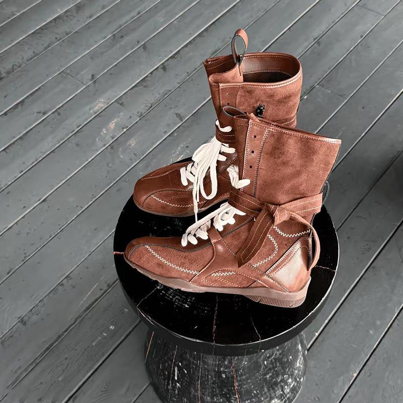 Leather Martin Boots Women's Autumn and Winter New Retro Pair Boots Western Cowboy Boots Versatile Boots Women