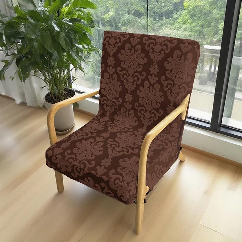 

Wooden Chair Slipcover Stretchable European Jacquard Chair Cover Elastic Chair Protector Armless Slipcover for Hotel Restaurant