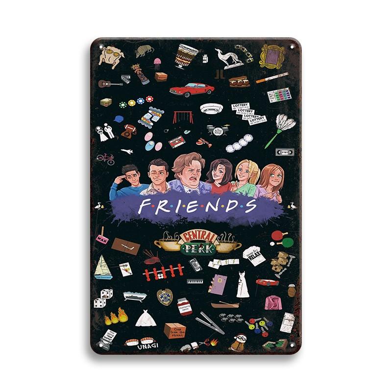 

Central Perk Friends Metal Signs Decor Posters for Bedroom Club Tin Sign Decorative Plaques Painting Wall Aesthetical Decorat 20x30cm