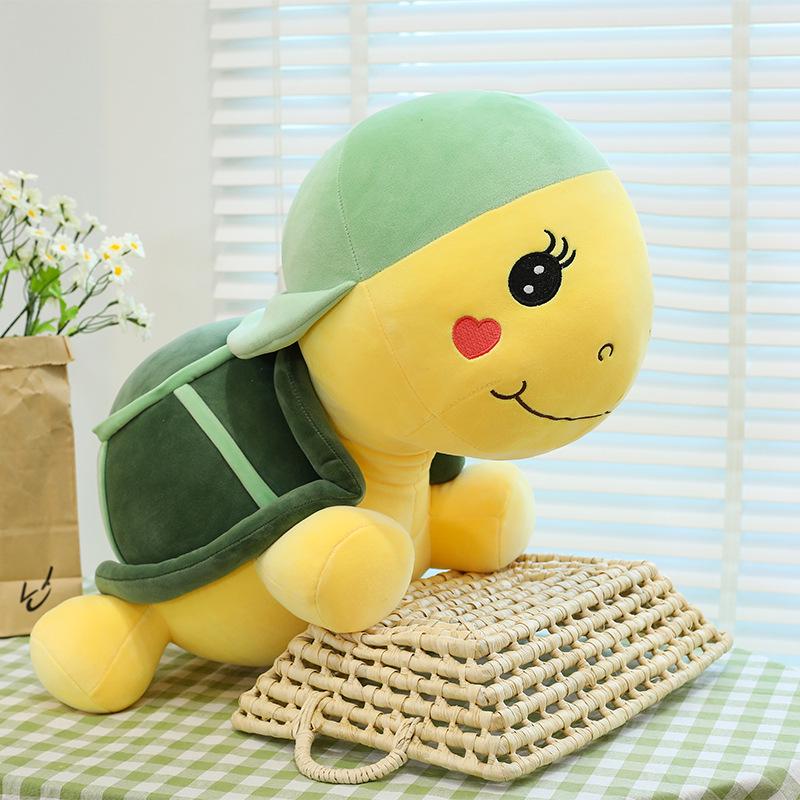 Adorável Tartaruga de Pelúcia com Capuz Almofada Presente