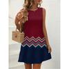 Summer Sleeveless Dress Women Fashionable Colorful 3d Print Versatile Beach Vacation Mini Dresses Comfortable Plus Size 8XL Soft Breathable Vest Dress