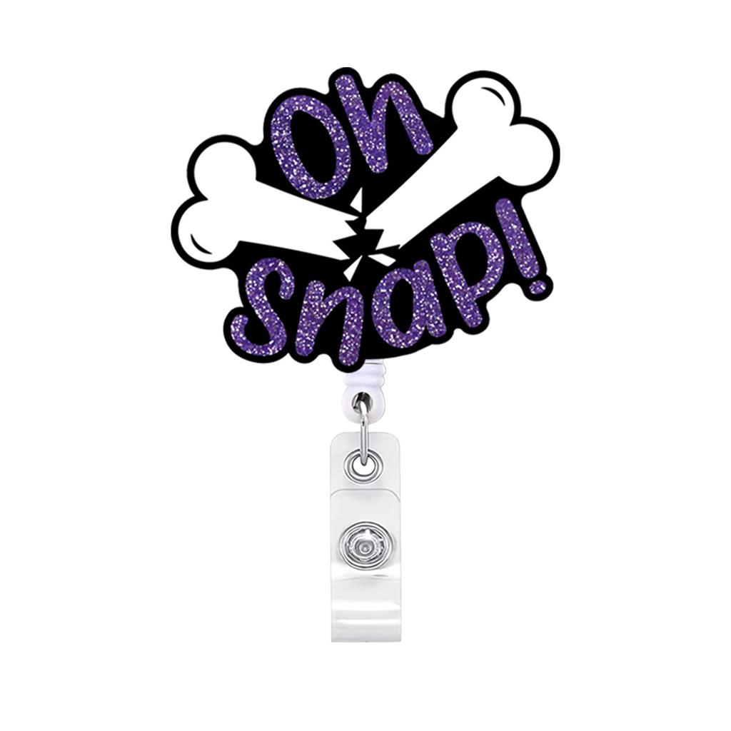 Acrylic Halloween Spooky Ghost Eyeball Skeleton Retractable Badge Reel Rotating ID Badge Holder Crocodile Clip for Doctor Nurse