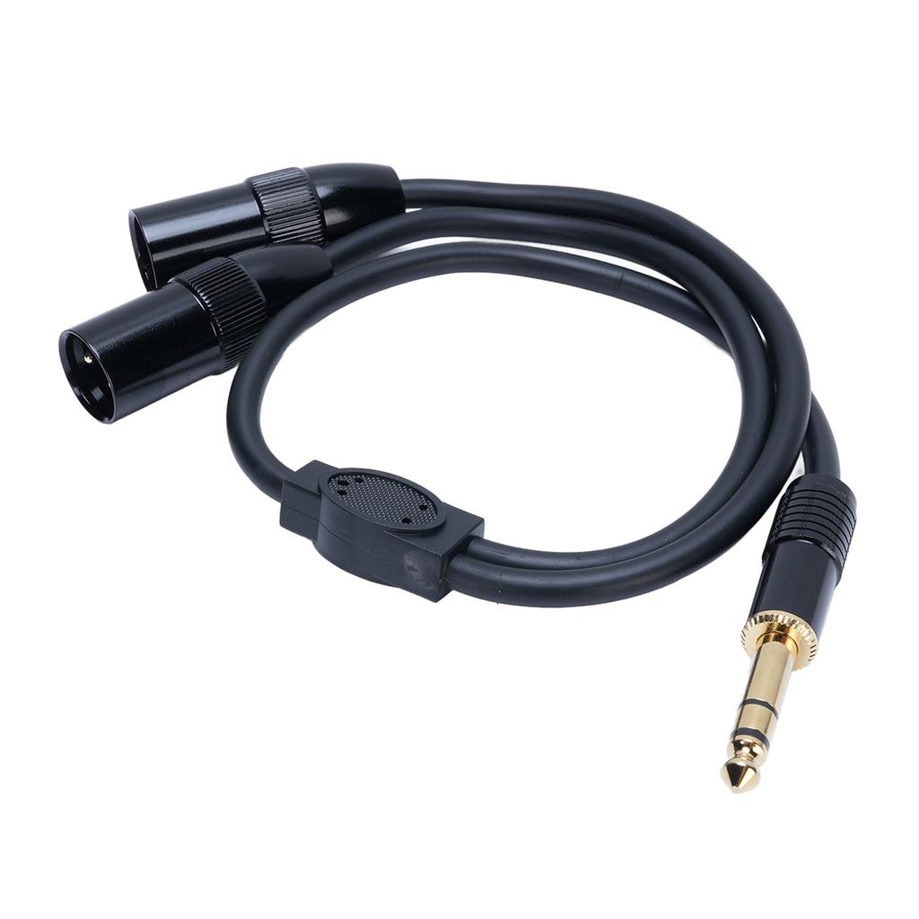 6.35mm Male Plug To Double XLR Cable Stereo Unbalanced Audible Converter Y Splitter Cord for Microphones DV Cameras