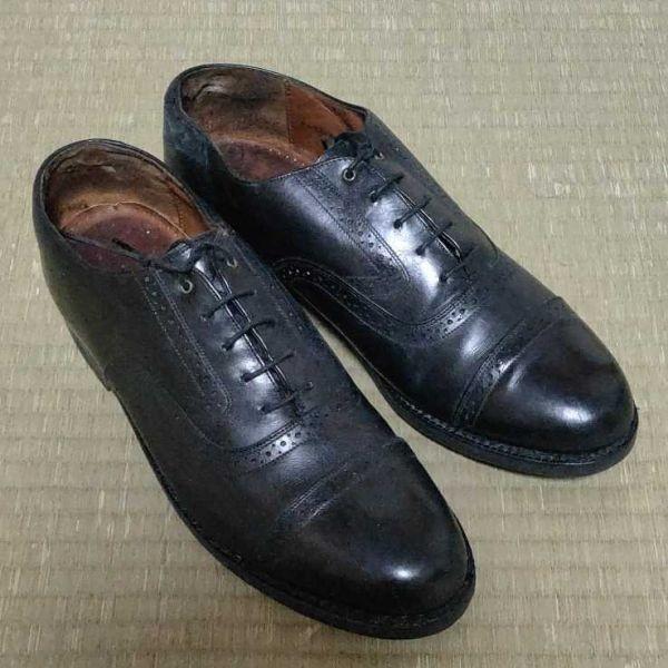 

JOHNSTON & MURPHY/Goodyear Welt Semi Brogue Straight Tip Dress Shoes/8D/25.5/Black/