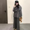 2025 Korean Knit Cardigan & Sweater Set: Autumn-Winter Loose Outerwear with Neck Warmer